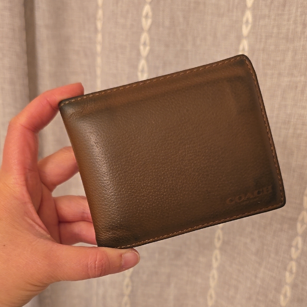 Coach Brown Key & Card Holder Leather Accessory
